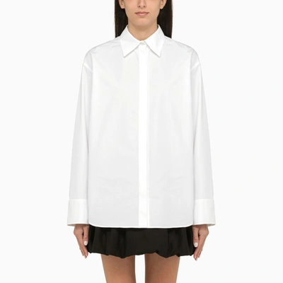 Valentino Regular Poplin Shirt In White