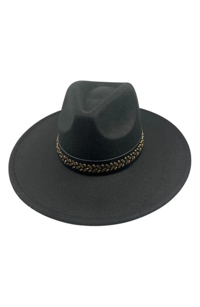 Marcus Adler Studded Band Wool Hat In Black
