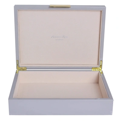 Addison Ross Ltd Large Chiffon Lacquer Box With Gold In Blue