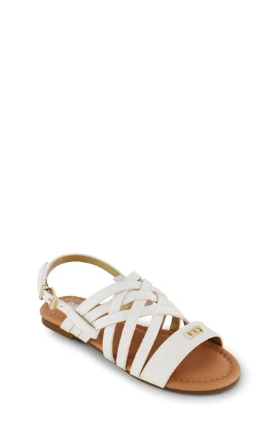 Dkny Kids' Woven Slingback Sandal In White