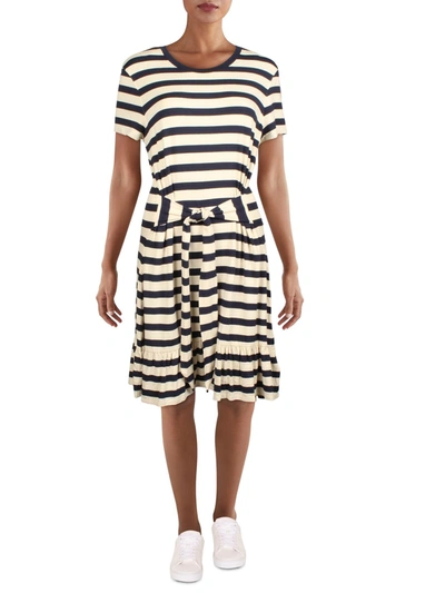 Lauren Ralph Lauren Womens Striped Mini T-shirt Dress In Multi