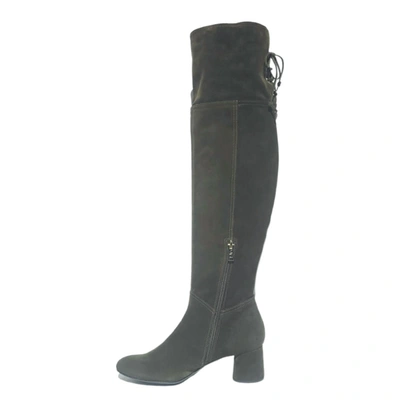 Agl Attilio Giusti Leombruni Scarlet Over-the-knee Boot In Forest In Green