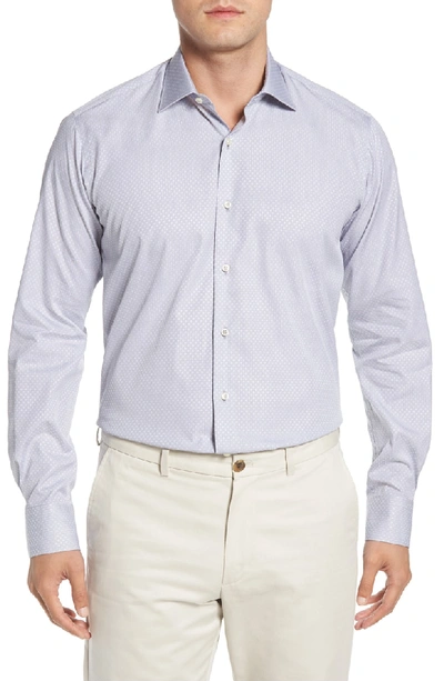 Ike Behar Regular Fit Solid Dress Shirt In Grey