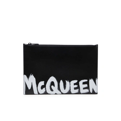 Alexander Mcqueen Leather Logo Clutch