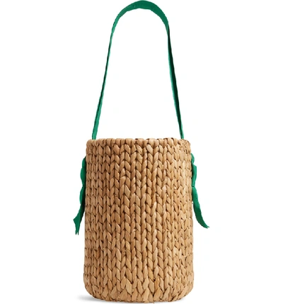 Pamela Munson Isla Bahia Basket Shoulder Bag - Beige In Palm