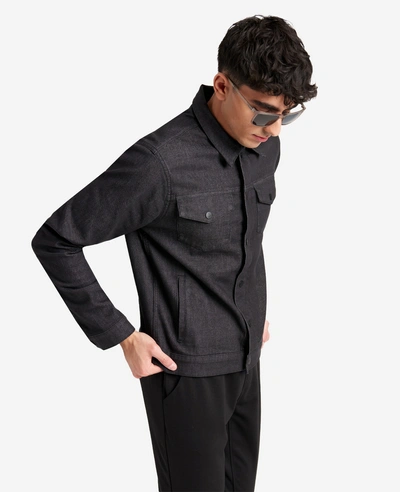Kenneth Cole Slim Fit Recycled Denim Jacket In Sheridan - Charcoal