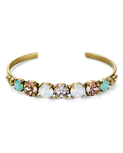 Sorrelli Crystal Open Bangle Bracelet In Multi/gold