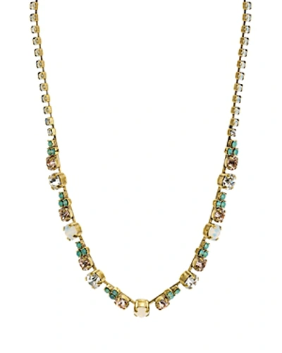 Sorrelli Faceted Glass Stations Necklace, 15 In Multi/gold