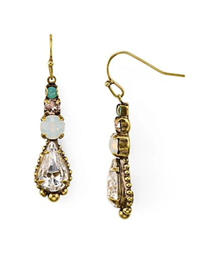 Sorrelli Crystal Linear Drop Earrings In Multi/gold