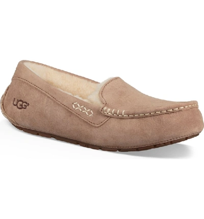 Ugg Ansley Water Resistant Slipper In Fawn Leather