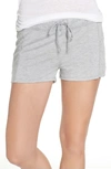 Splendid Pajama Shorts In Light Heather Grey