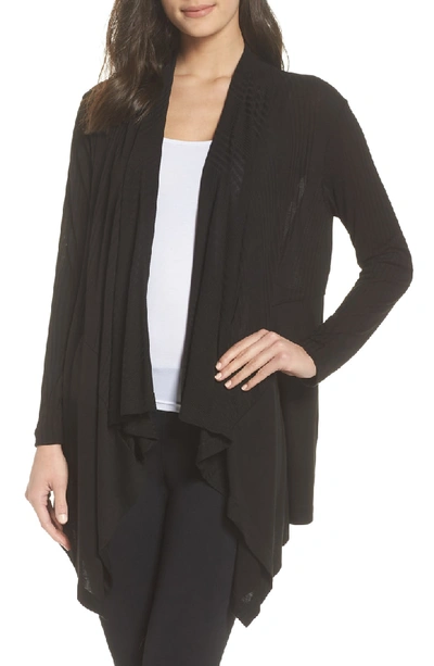 Splendid Pajama Cardigan In Black