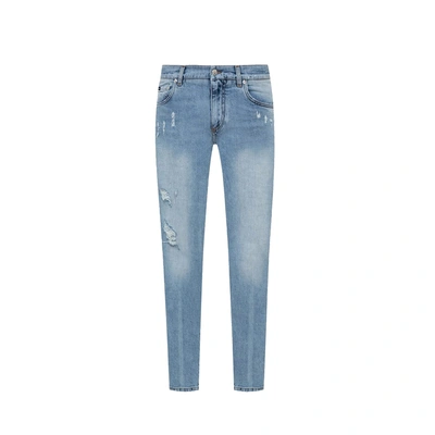 Dolce & Gabbana Man Stretch Denim Jeans In Blue