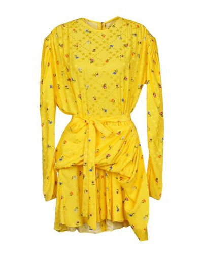 Balenciaga Short Dress In Yellow