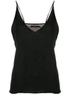 J Brand Lucy Silk & Cashmere Sweater Knit Camisole In Black