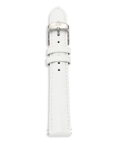 Michele Watches Patent Leather Watch Strap/16mm In White