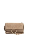 Chloé - Faye Small Leather And Suede Cross Body Bag - Womens - Grey