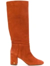 Tory Burch "brooke Slouchy" Boots In Suede Color Rust In Orange