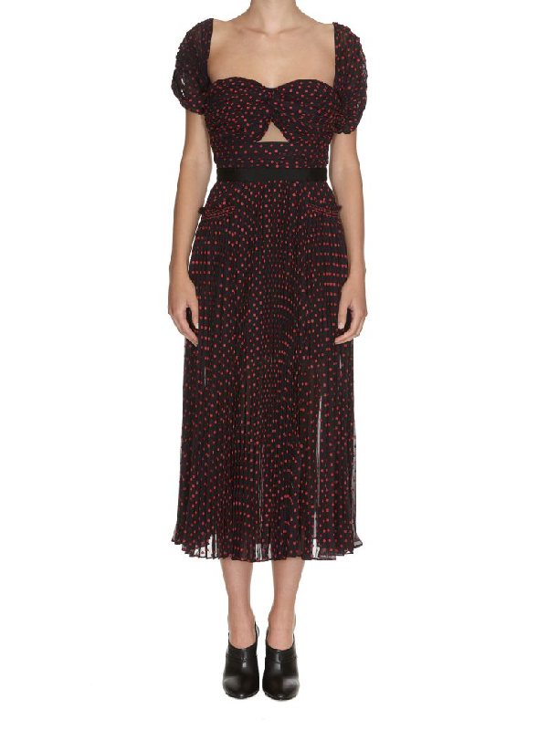 self portrait navy plumetis dress