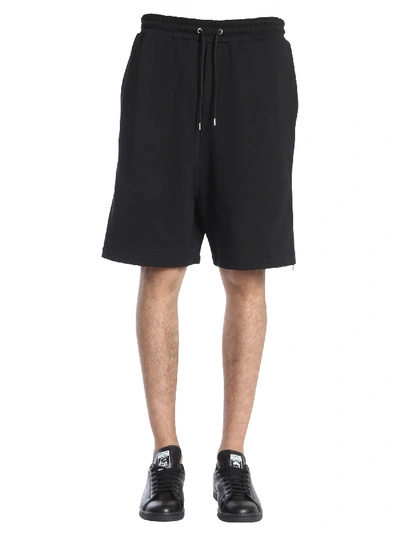 Mcq By Alexander Mcqueen Side-zip Wide-leg Cotton-jersey Shorts In Black
