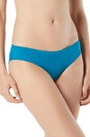 Vince Camuto Shirred Smooth Fit Cheeky Bikini Bottoms In Peacoat