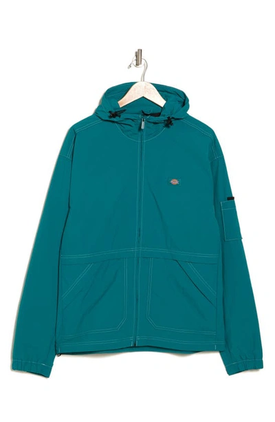 Dickies Jackson Hooded Windbreaker Jacket In Blue