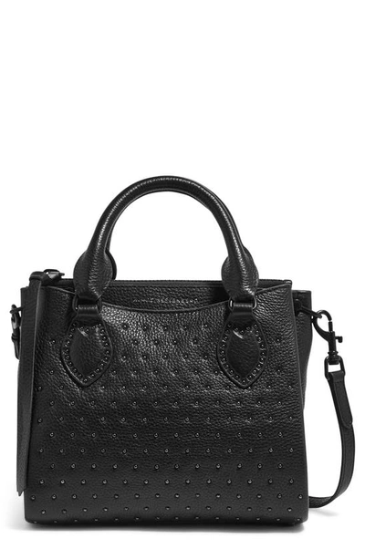 Aimee Kestenberg Classified Mini Satchel Bag In Black W/ Shiny Black Studs