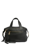 Aimee Kestenberg Night Is Young Faux Leather Satchel Bag In Black W Light Gold