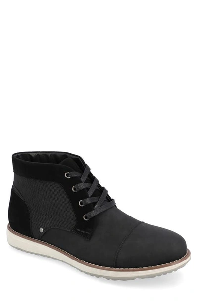 Vance Co. Austin Cap Toe Chukka Boot In Black