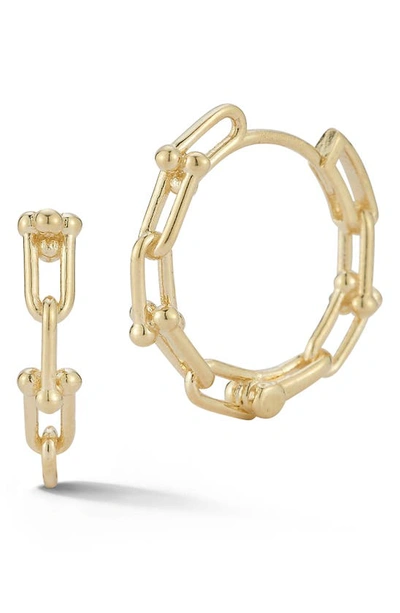 Ember Fine Jewelry 14k Yellow Gold Stirrup Link Hoop Earrings