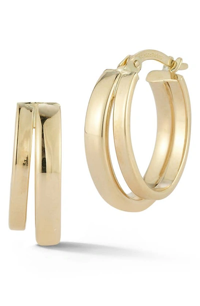 Ember Fine Jewelry 14k Yellow Gold Double Hoop Earrings
