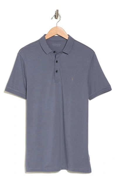 Allsaints Vidal Polo In Dull Blue