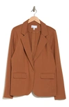 Nordstrom Rack Essential Ponte Blazer In Rust Argan Oil