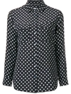 Equipment Dot-print Button-front Silk Slim Signature Shirt In Multicolor