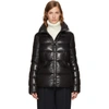 Moncler Bady Fur Padded Jacket In Black