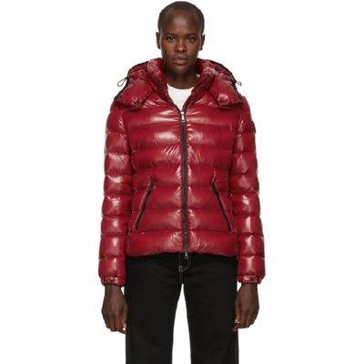 Moncler Glossy Padded Jacket In 438 Red*