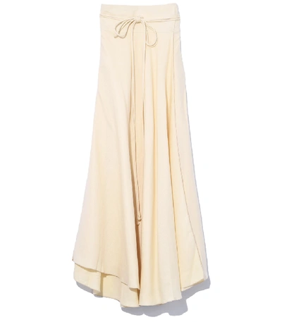 Apiece Apart Rosehip Wrap Skirt In Buttercream In Cream