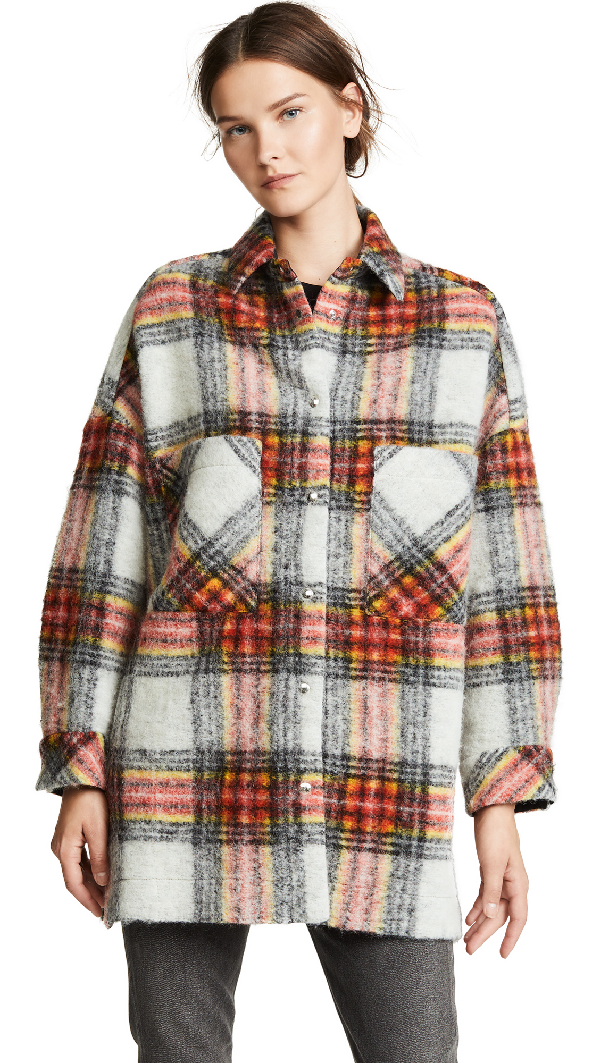 iro plaid coats & jackets