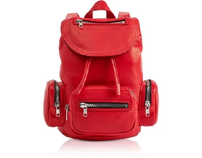 Mcq By Alexander Mcqueen Mcq Alexander Mcqueen Loveless Riot Red Leather Mini Drawstring Convertible Backpack