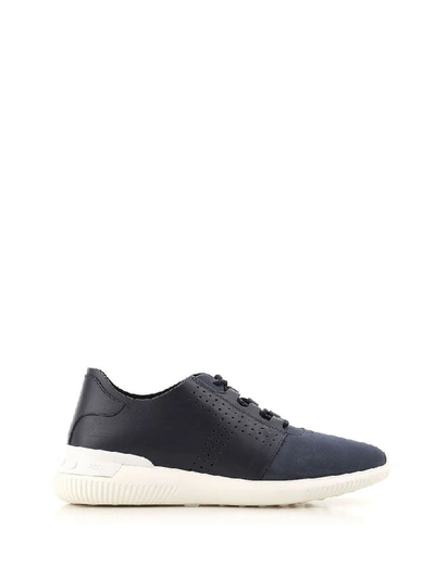 Tod's No Code Trainers In Leather And Nubuck In Blu
