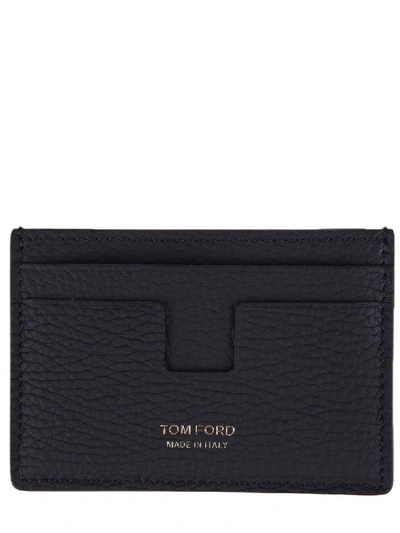 Tom Ford Leather Card Holder In Black