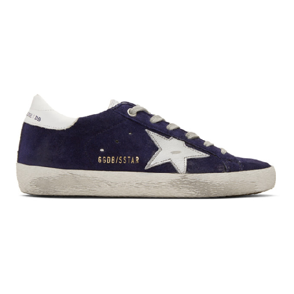 golden goose superstar blue suede