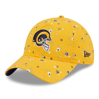 New Era Gold Los Angeles Rams  Floral 9twenty Adjustable Hat
