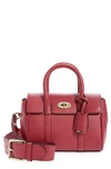 Mulberry Mini Bayswater Grained Leather Tote In Wild Berry