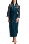 Rya Collection Darling Sheer Lace Robe In Blue