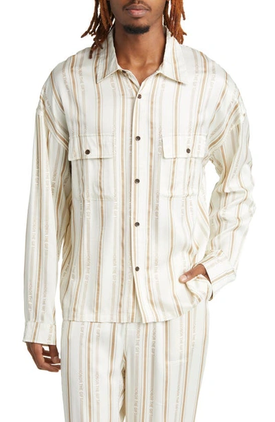 Honor The Gift Honor Stripe Button-up Shirt In Bone