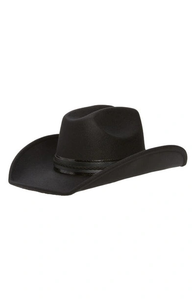 Treasure & Bond Felt Cowboy Hat In Black Combo