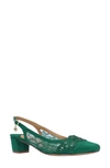 J. Reneé Faleece Crystal Embellished Slingback Pump In Emerald