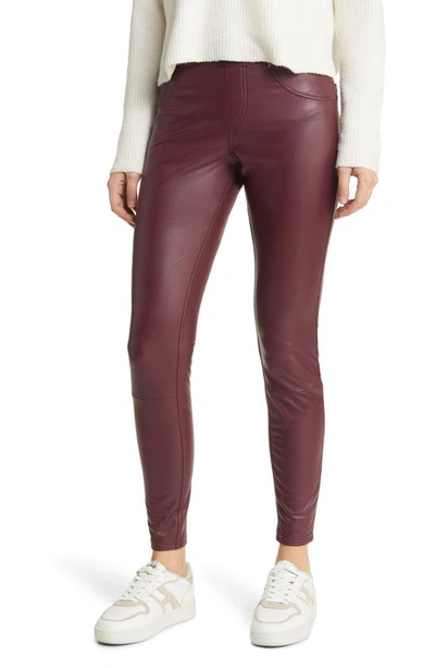 Hue Faux Leather Leggings In Port Royale