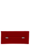 Tom Ford Ava Crystal Embellished Velvet Clutch In 1r008 Ruby Red